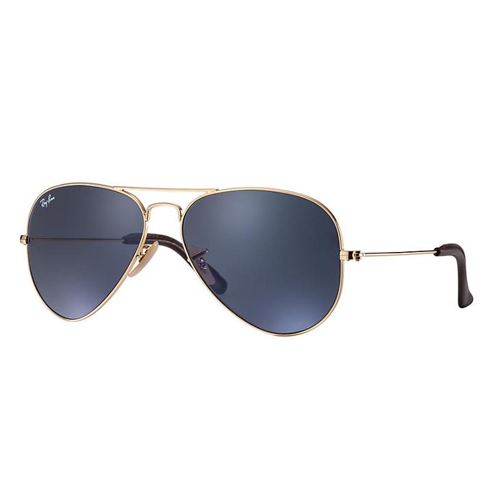 Ray-ban Aviator @collection Gold Sunglasses, Blue Lenses - Rb3025