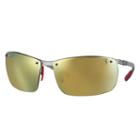 Ray-ban Scuderia Ferrari Collection Grey Sunglasses, Polarized Yellow Lenses - Rb8305m