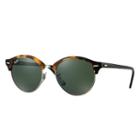 Ray-ban Clubround Classic Black Sunglasses, Green Lenses - Rb4246