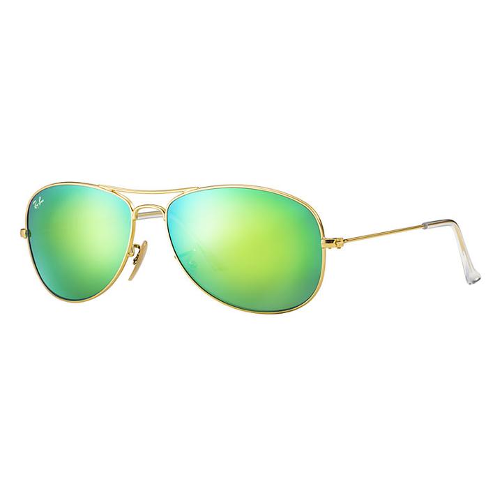 Ray-ban Cockpit Gold Sunglasses, Green Lenses - Rb3362