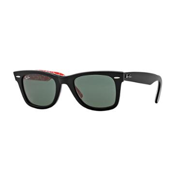 Ray-ban Original Wayfarer Rare Prints Black Sunglasses, Green Lenses - Rb2140