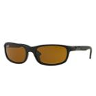Ray-ban Rj9056s Junior Black Sunglasses, Brown Lenses - Rb9056s