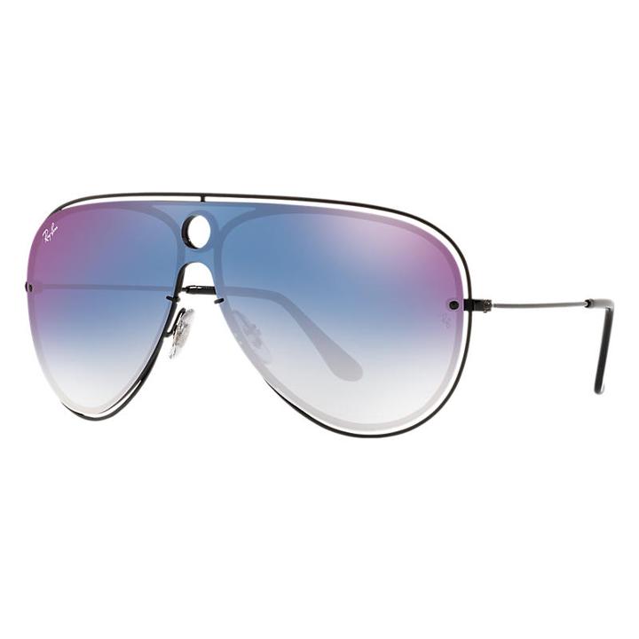 Ray-ban Black Sunglasses, Blue Lenses - Rb3605n