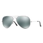 Ray-ban Aviator Mirror Silver Sunglasses, Gray Lenses - Rb3025