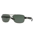 Ray-ban Gunmetal Sunglasses, Green Lenses - Rb3522