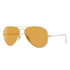 Ray-ban Aviator Classic Gold Sunglasses, Polarized Orange Lenses - Rb3025