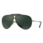 Ray-ban Men's Blaze Shooter Gold Sunglasses, Green Lenses - Rb3581n