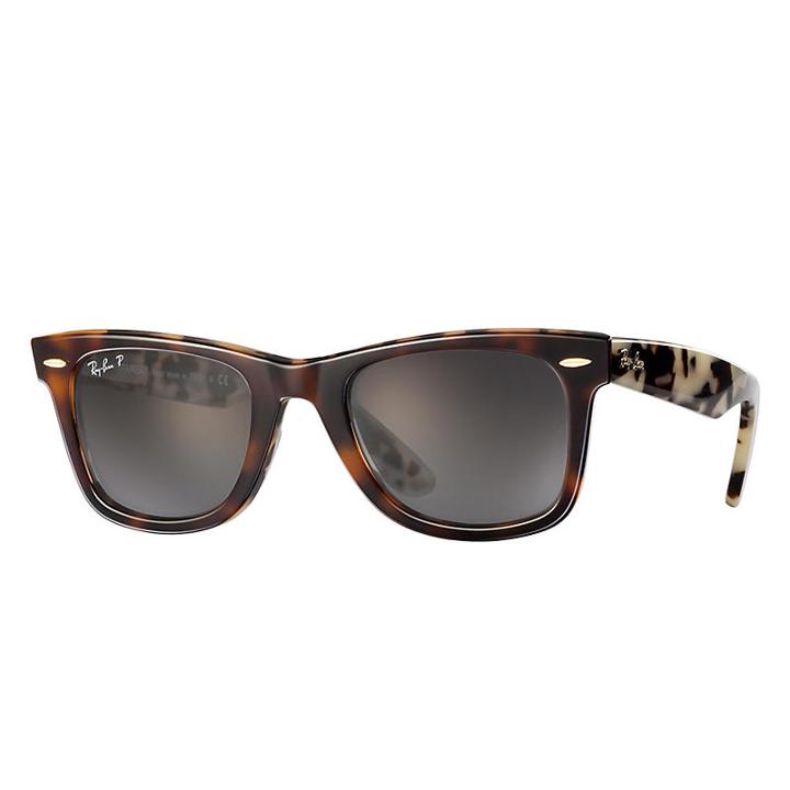 Ray-ban Original Wayfarer @collection Tortoise Sunglasses, Polarized Gray Lenses - Rb2140