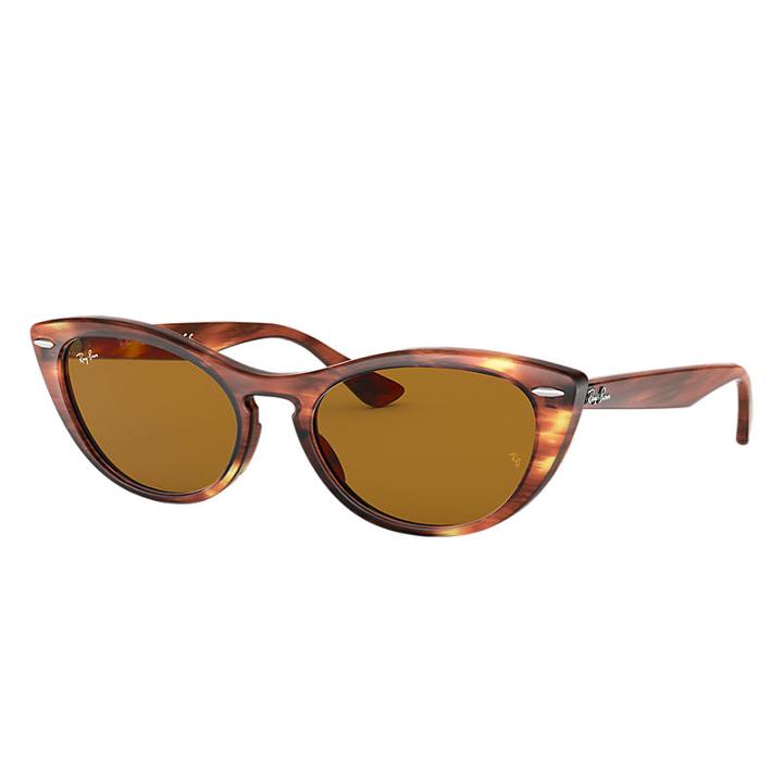Ray-ban Nina Tortoise Sunglasses, Brown Lenses - Rb4314n
