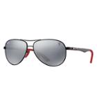 Ray-ban Scuderia Ferrari Collection Black Sunglasses, Gray Lenses - Rb8313m