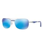 Ray-ban Gunmetal Sunglasses, Polarized Blue Lenses - Rb3515
