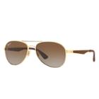 Ray-ban Gold Sunglasses, Polarized Brown Lenses - Rb3549