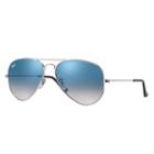 Ray-ban Men's Aviator Silver Sunglasses, Blue Lenses - Rb3025