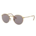 Ray-ban Men's Round Evolve Gold Sunglasses, Gray Lenses - Rb3447