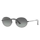 Ray-ban Oval Flat Black Sunglasses, Gray Lenses - Rb3547n