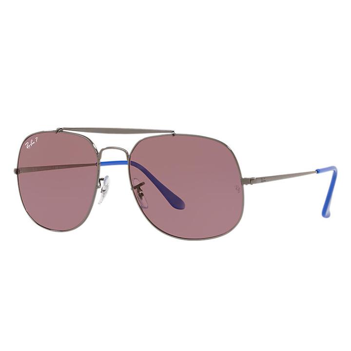 Ray-ban General Pop Gunmetal Sunglasses, Polarized Violet Lenses - Rb3561