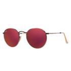 Ray-ban Round Flash Lenses Bronze-copper - Rb3447
