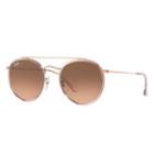 Ray-ban Round Double Bridge Copper Sunglasses, Brown Lenses - Rb3647n