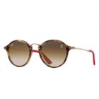 Ray-ban Scuderia Ferrari Collection Gold Sunglasses, Brown Lenses - Rb2447nm