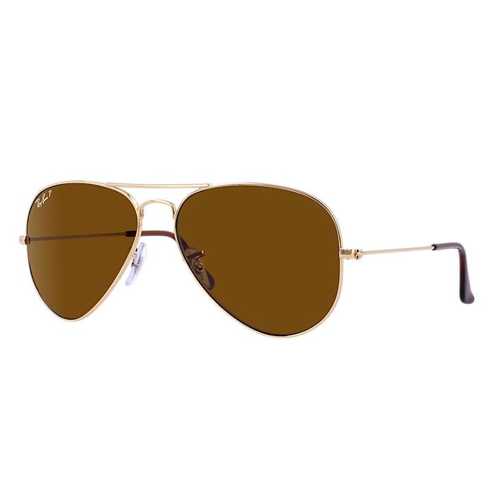 Ray-ban Aviator Classic Gold Sunglasses, Polarized Brown Lenses - Rb3025