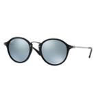Ray-ban Round Fleck @collection Silver Sunglasses, Gray Lenses - Rb2447