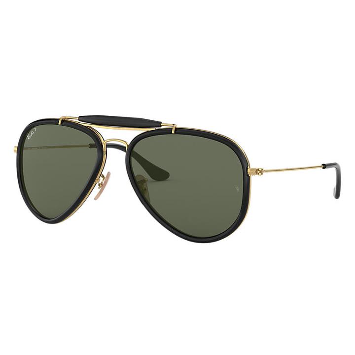 Ray-ban Men's Outdoorsman Reloaded Gold Sunglasses, Polarized Green Lenses - Rb3428
