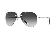 Ray-ban Unisex Grey Aviator Sunglasses