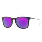 Ray-ban Gunmetal Sunglasses, Violet Lenses - Rb4221