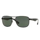 Ray-ban Black Sunglasses, Green Lenses - Rb3533