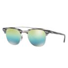 Ray-ban Men's Clubmaster Double Bridge Blue Sunglasses, Blue Sunglasses Lenses - Rb3816