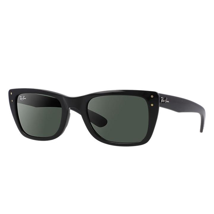 Ray-ban Caribbean Black Sunglasses, Green Lenses - Rb4148
