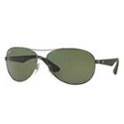 Ray-ban Black Sunglasses, Polarized Green Lenses - Rb3526