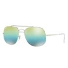 Ray-ban General Silver Sunglasses, Blue Lenses - Rb3561