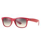Ray-ban New Wayfarer Color Splash Red Sunglasses, Gray Lenses - Rb2132