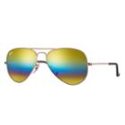 Ray-ban Men's Aviator Mineral Copper Sunglasses, Yellow Flash Lenses - Rb3025