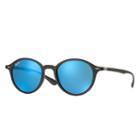Ray-ban Round Liteforce Grey Sunglasses, Blue Lenses - Rb4237