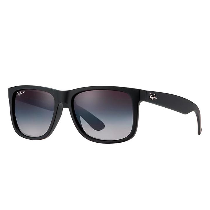 Ray-ban Men's Justin Classic Black Sunglasses, Polarized Gray Lenses - Rb4165f