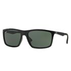 Ray-ban Black Sunglasses, Green Lenses - Rb4228