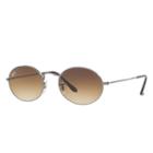 Ray-ban Oval Flat Black Sunglasses, Brown Lenses - Rb3547n