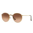 Ray-ban Round Metal Copper Sunglasses, Pink Lenses - Rb3447