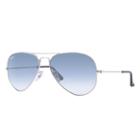 Ray-ban Aviator Gradient Silver Sunglasses, Blue Lenses - Rb3025