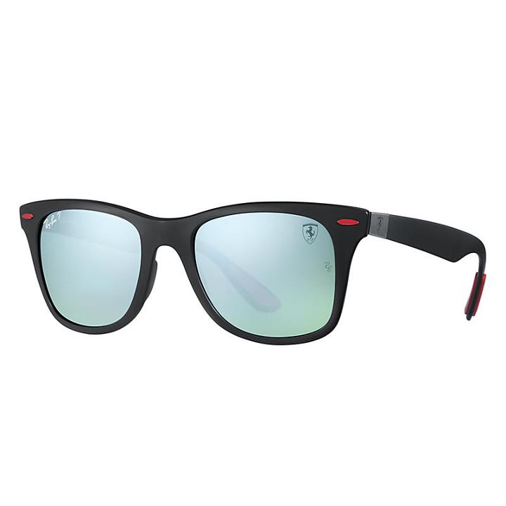 Ray-ban Scuderia Ferrari Brazil Limited Edition Black Sunglasses, Polarized Gray Lenses - Rb4195m