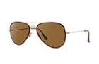 Ray-ban Unisex Brown Aviator Sunglasses