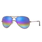 Ray-ban Aviator Mineral Copper Sunglasses, Blue Flash Lenses - Rb3025