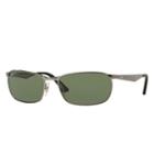 Ray-ban Gunmetal Sunglasses, Polarized Green Lenses - Rb3534