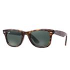 Ray-ban Wayfarer Ease Tortoise Sunglasses, Green Lenses - Rb4340