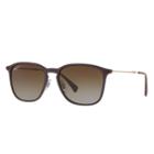 Ray-ban Silver Sunglasses, Polarized Brown Lenses - Rb8353