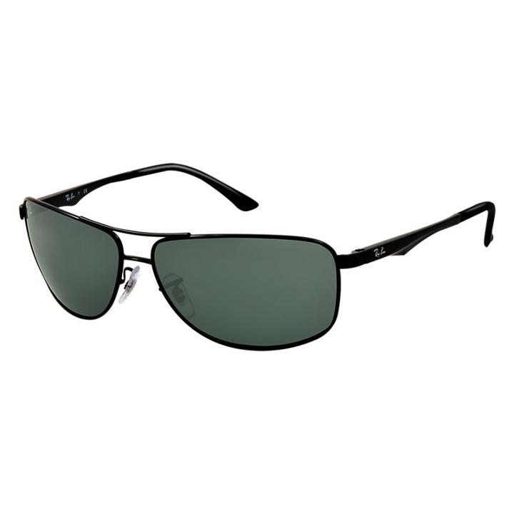 Ray-ban Black Sunglasses, Green Lenses - Rb3506