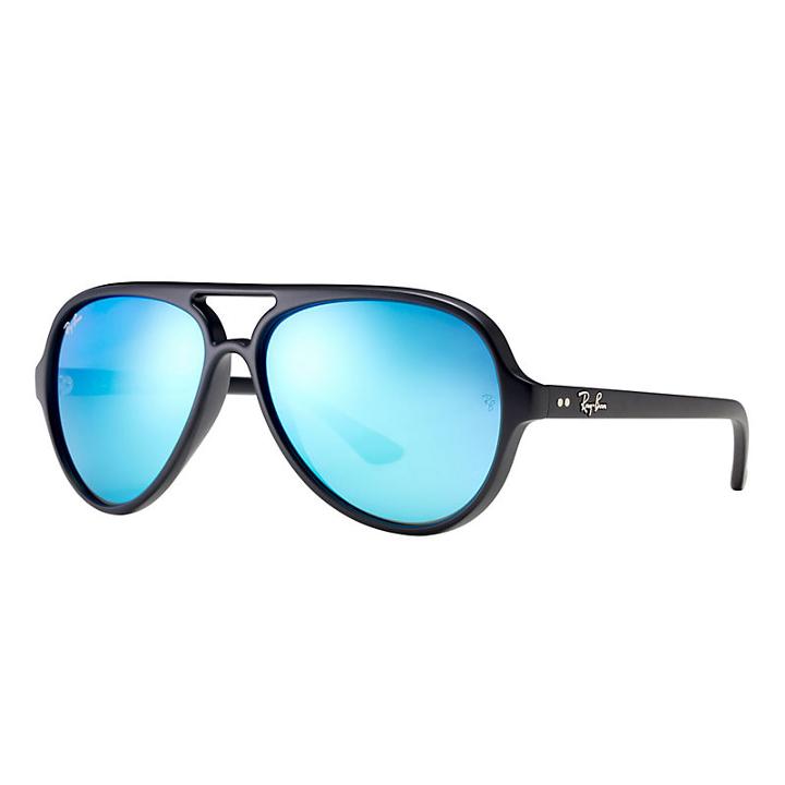 Ray-ban Cats 5000 Black Sunglasses, Blue Flash Lenses - Rb4125