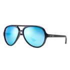 Ray-ban Cats 5000 Black Sunglasses, Blue Flash Lenses - Rb4125